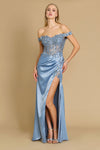 Tailored Corset Off the Shoulder Formal Prom Dress