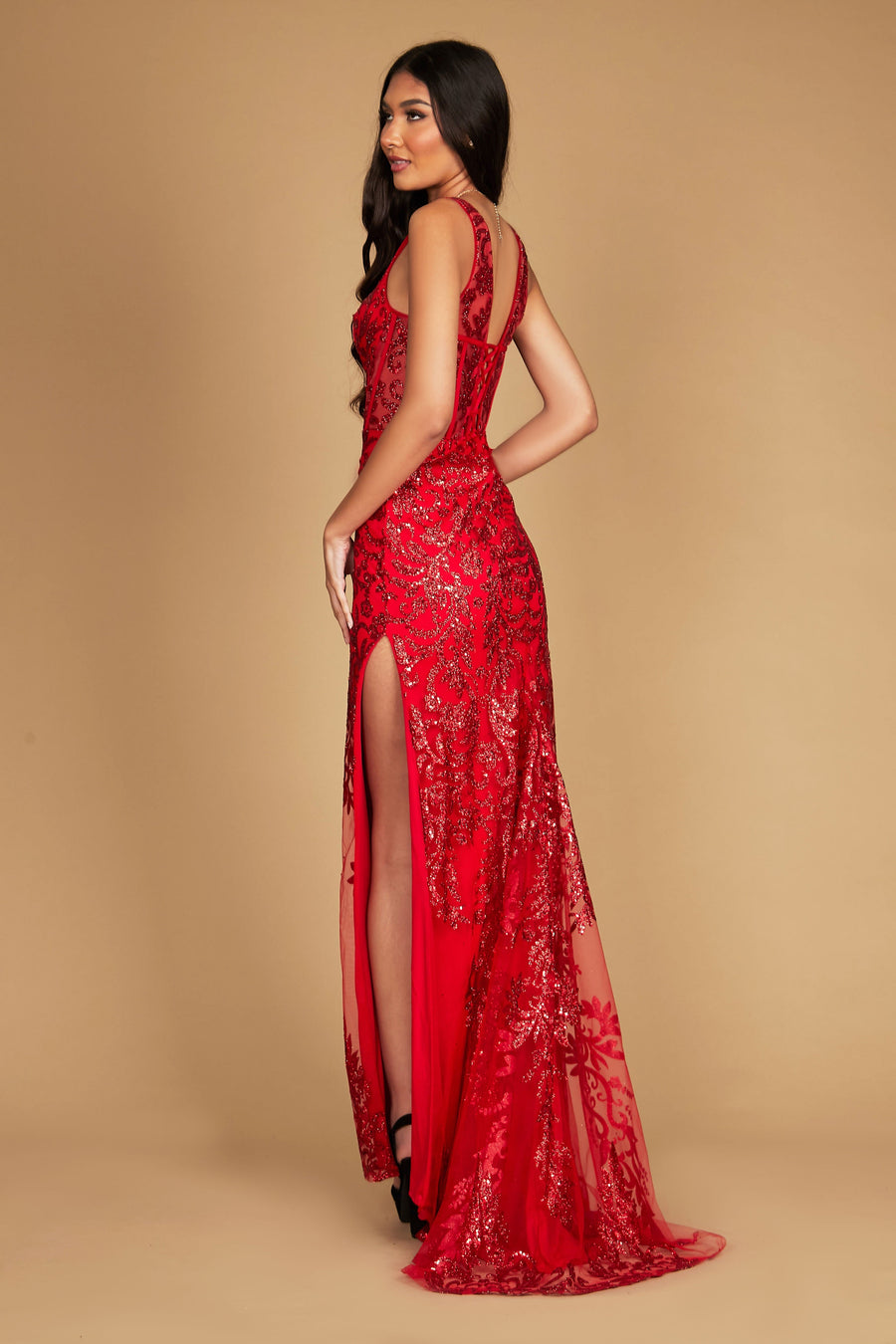 Sequin Corset Bodice Formal Prom Dress Wholesale