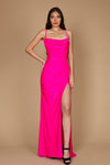 Floor Length Formal Low Back Prom Dress