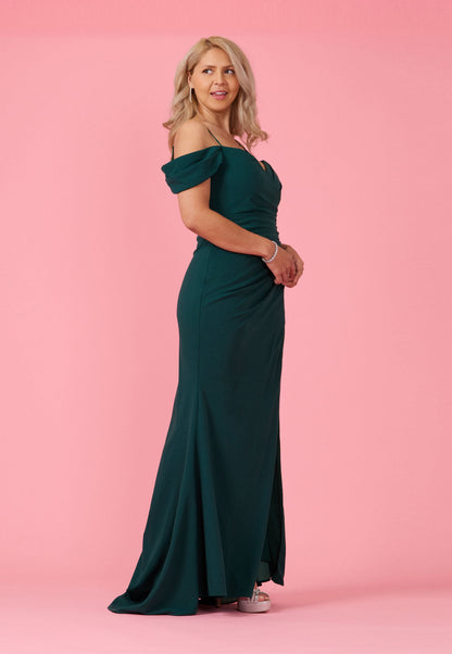 Long Formal Off The Shoulder Wrap Evening Dress Wholesale