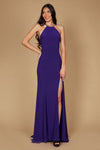 Long Fitted Open Back Jersey Prom Dress