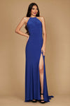 Long Fitted Open Back Jersey Prom Dress