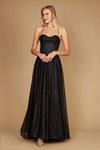 Long Sparkling Cowl Corset Prom Dress