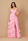 Floor Length Sequin Sheer Corset Prom Dress