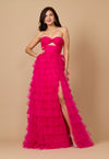 Bandeau Ruffle Skirt Prom Ball Gown