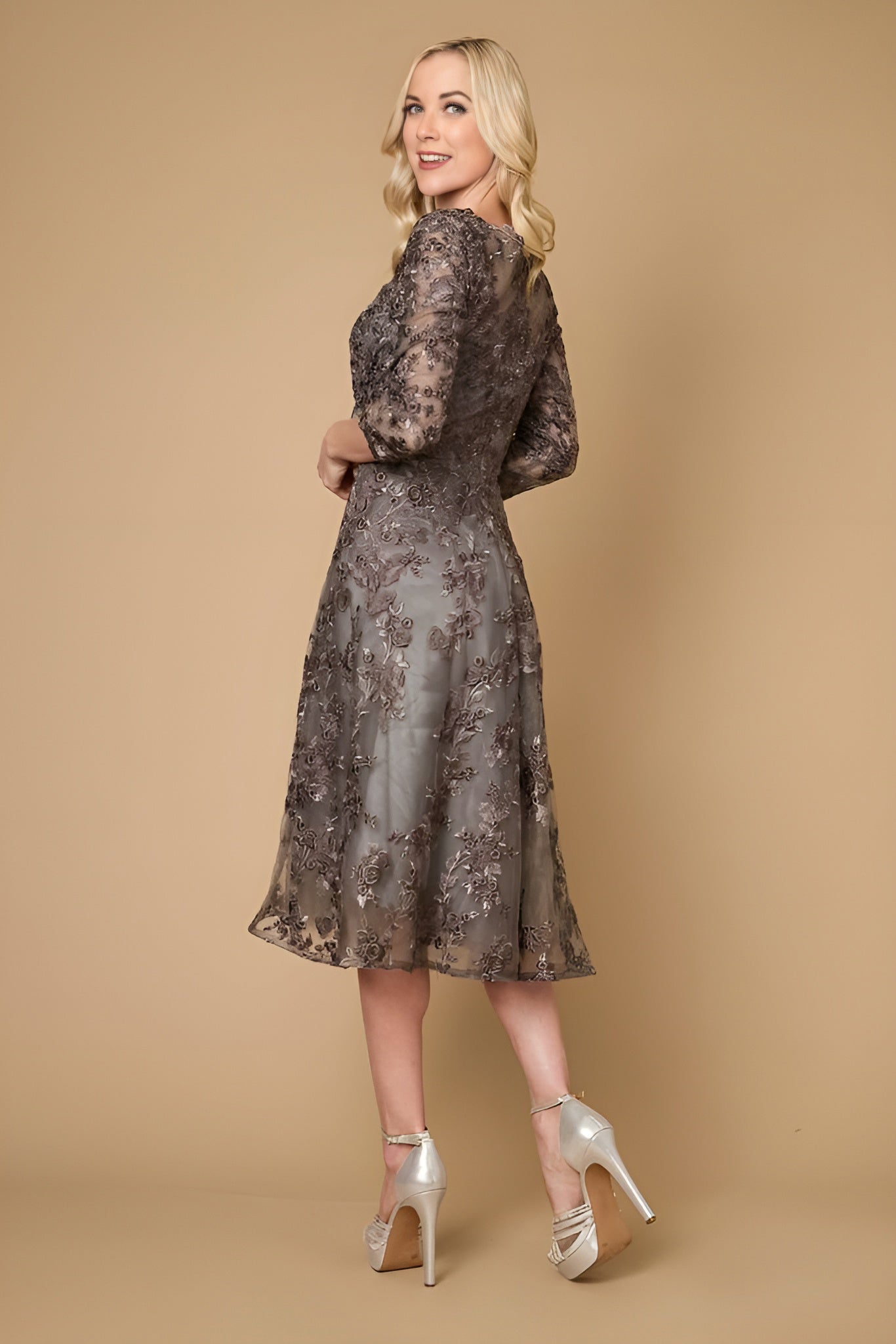 Mini Cocktail Lace Mother of the Bride Dress