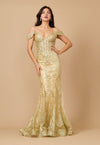 Off Shoulder Sequin Corset Formal Dress