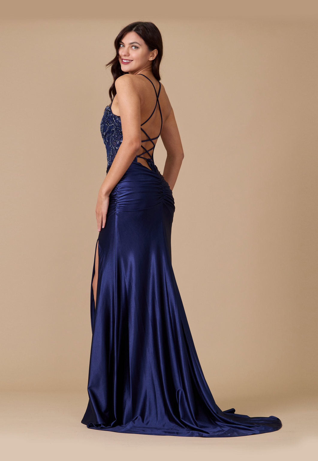 Open Back Floor Length Sexy Formal Prom Dress