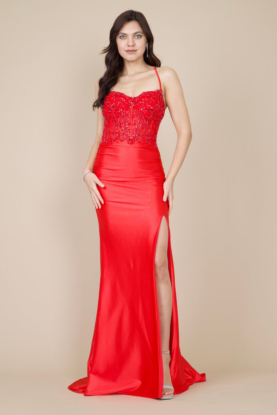 Open Back Floor Length Sexy Formal Prom Dress