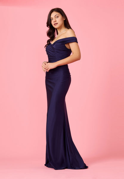KOS Couture Long Stretch Formal Off Shoulder Gown
