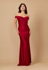 Floor Length Stretch Formal Off Shoulder Dress