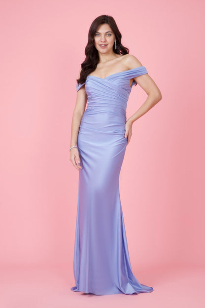 KOS Couture Long Stretch Formal Off Shoulder Gown
