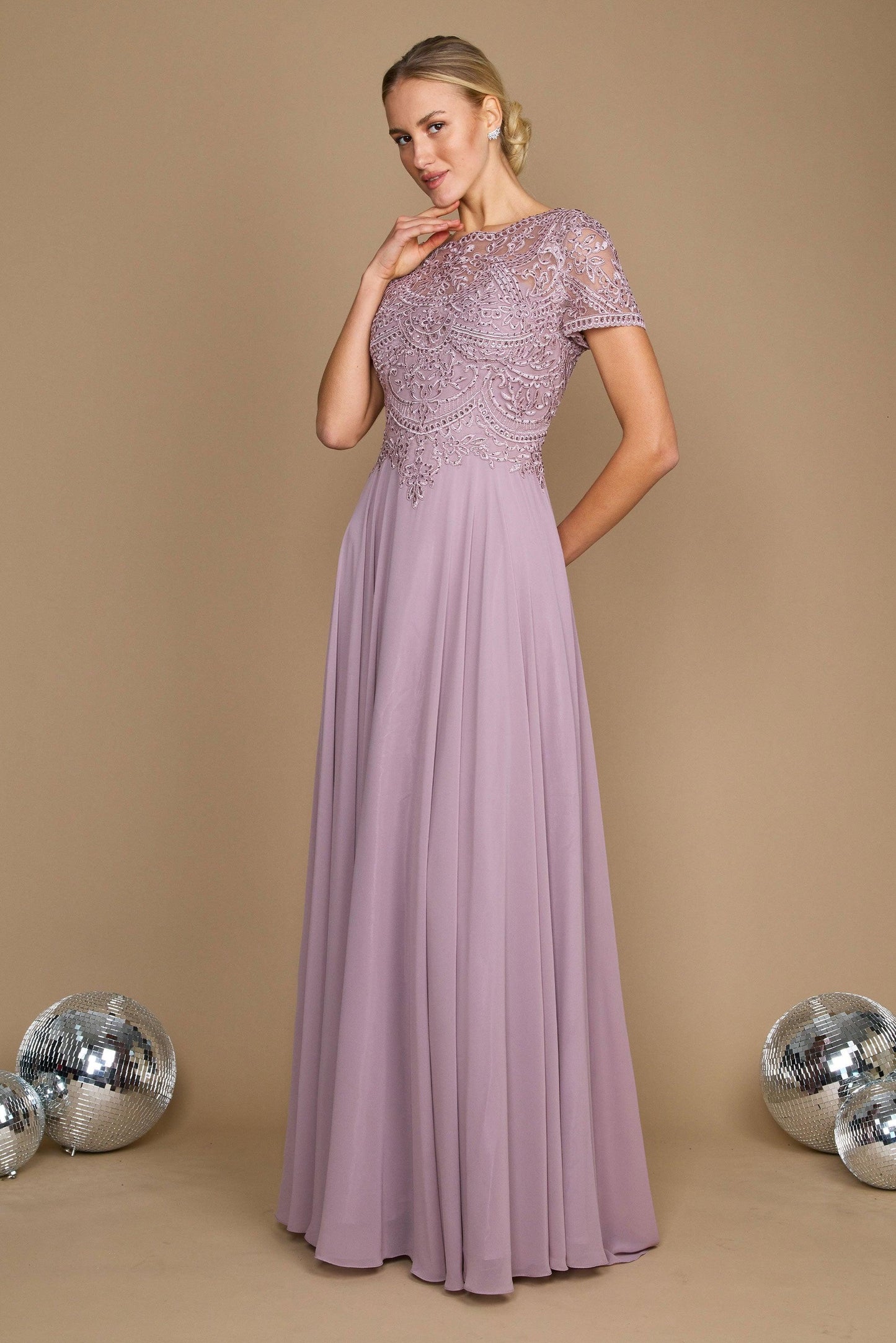 Mini Sleeve Formal Mother of the Bride Dress