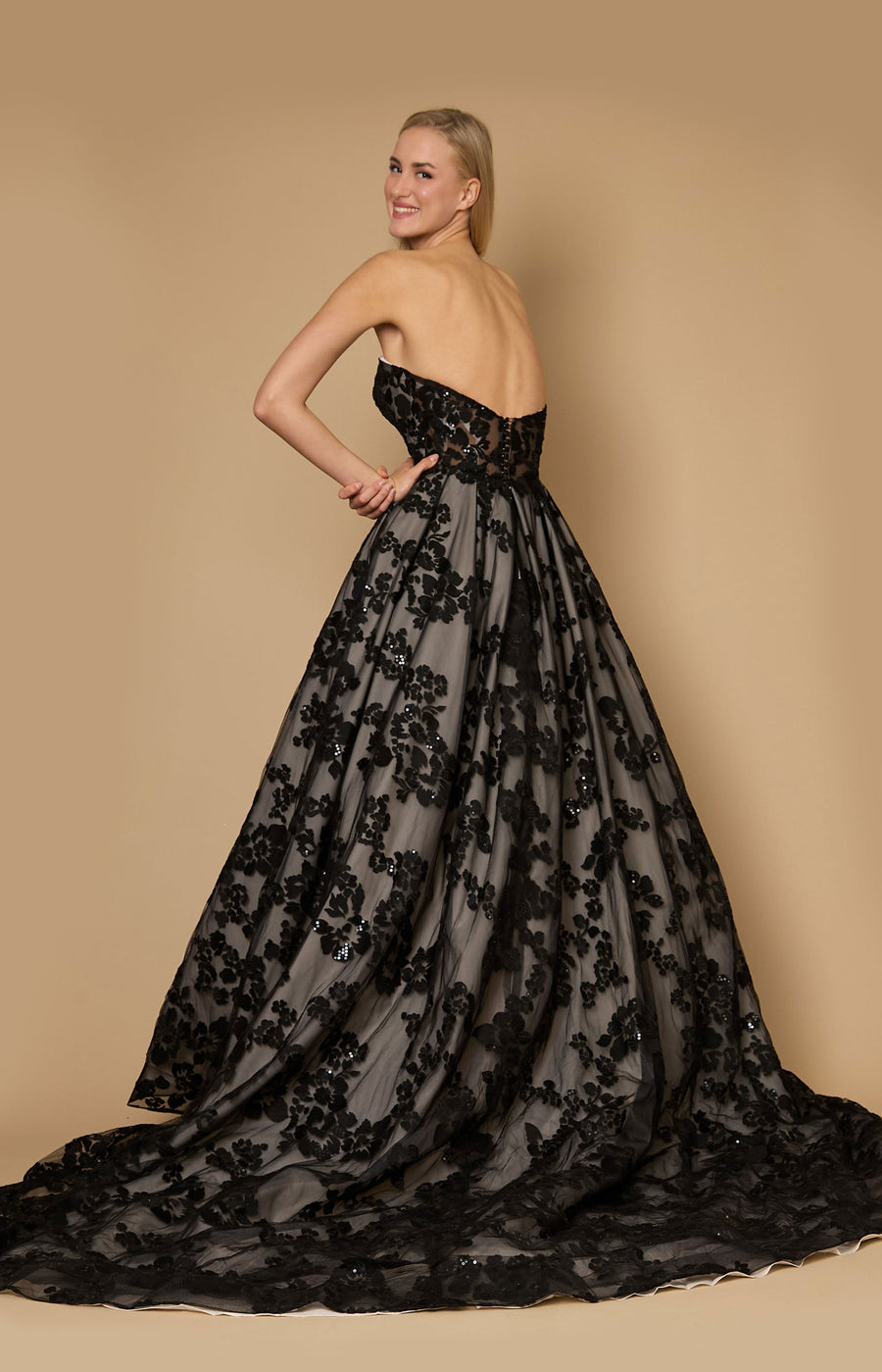 Floor Length Black Tie Formal Couture Ball Gown