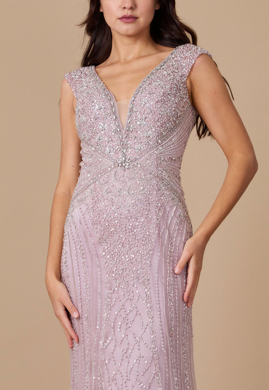 Fully Embellished Long Couture Formal Evening Dress