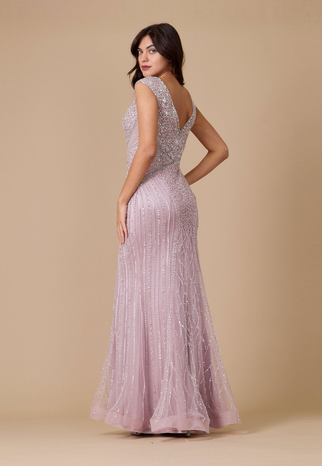 Fully Embellished Long Couture Formal Evening Dress