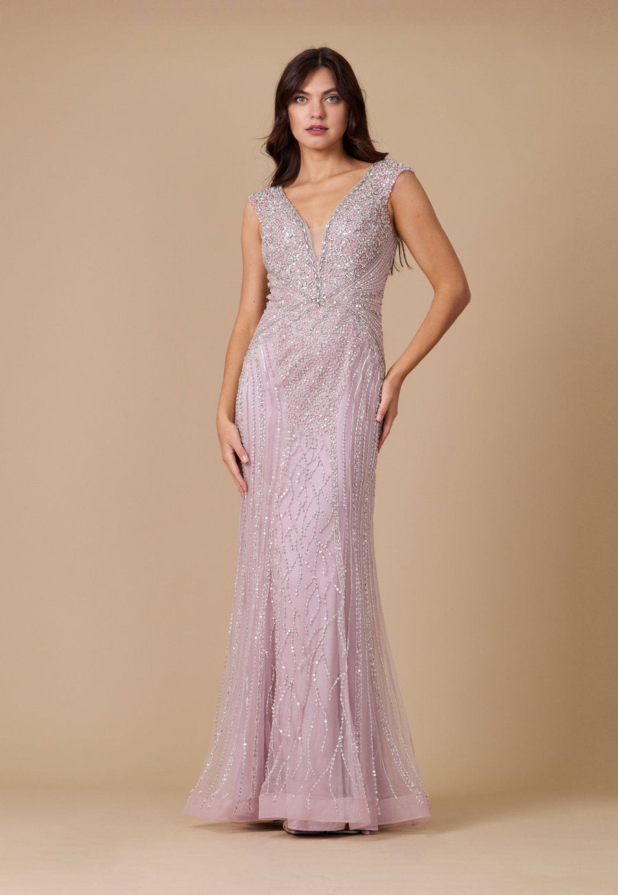 Fully Embellished Long Couture Formal Evening Dress