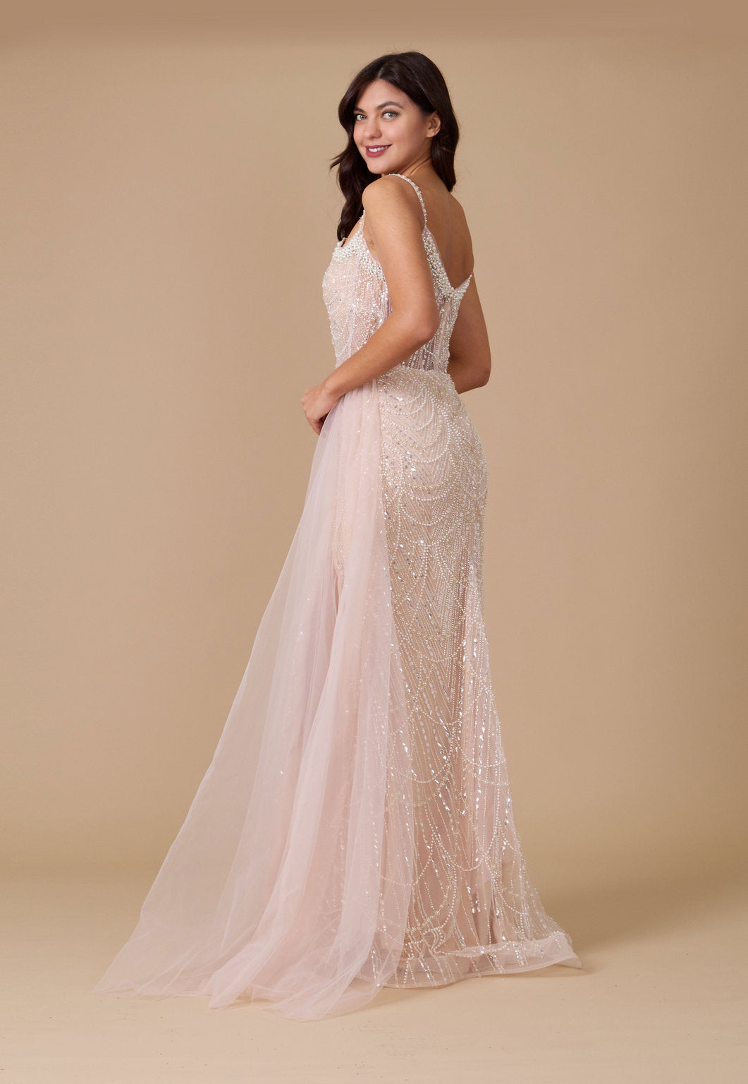 Corset Hand Beaded Couture Formal Dress