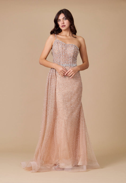 Off Shoulder Hand Beaded Couture Evening Dress Wholesale