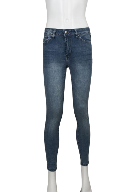 Velvet Heart Mid Waist Skinny Jeans Stretch Button & Zipper Fly Closure Denim Pants with Pockets - SOHO - Front 