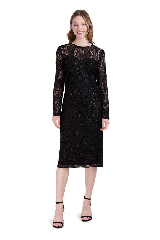 Donna Ricco DR52729 Black front view