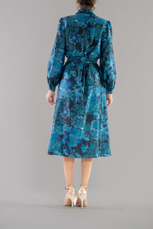 Donna Ricco DR53002 Navy Multi back view