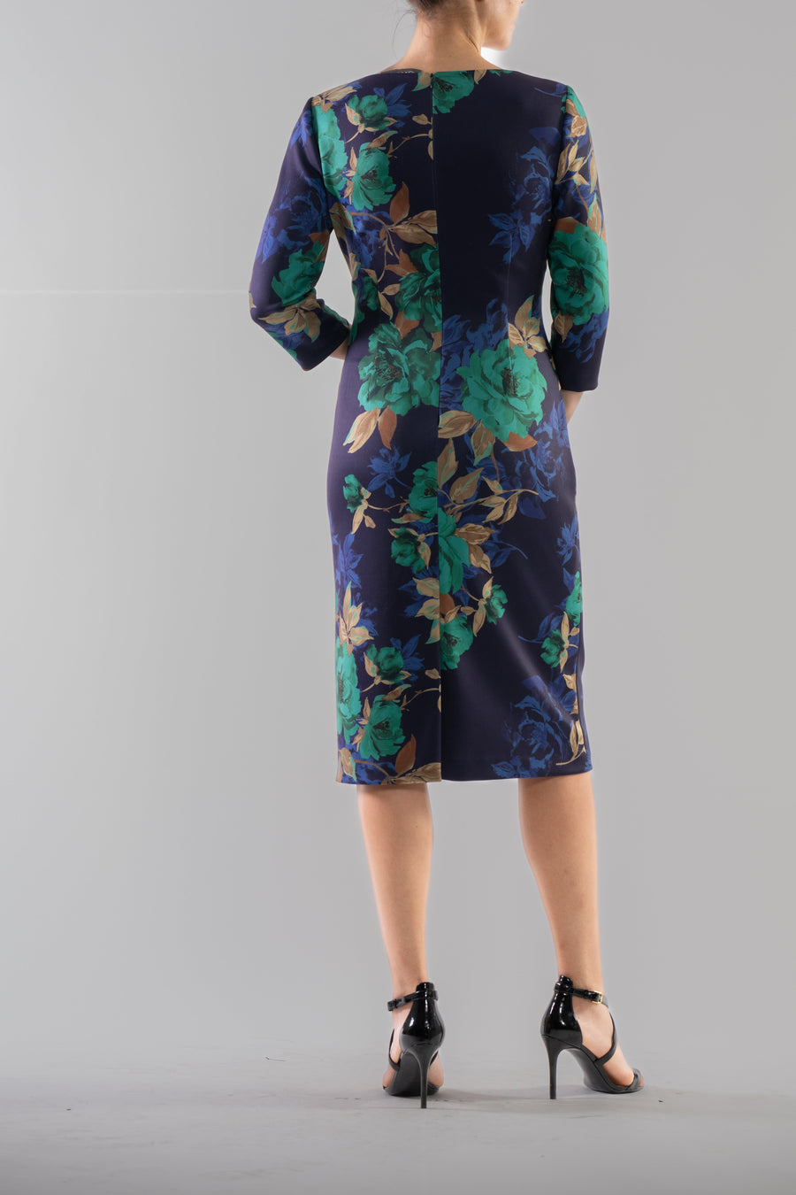 Donna Ricco DR53009 Navy Multi back view