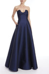 Badgley Mischka Strapless Mikado A-Line Ball Gown with Pockets EG4661