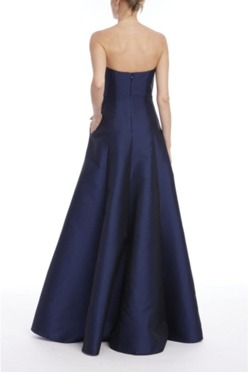 Badgley Mischka Strapless Mikado A-Line Ball Gown with Pockets EG4661