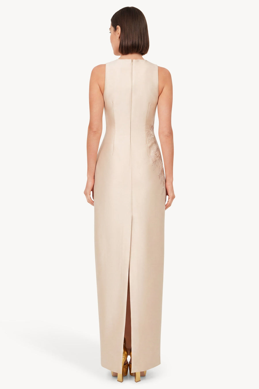 Badgley Mischka Beaded Applique Sleeveless Column Gown EG5104 Wholesale