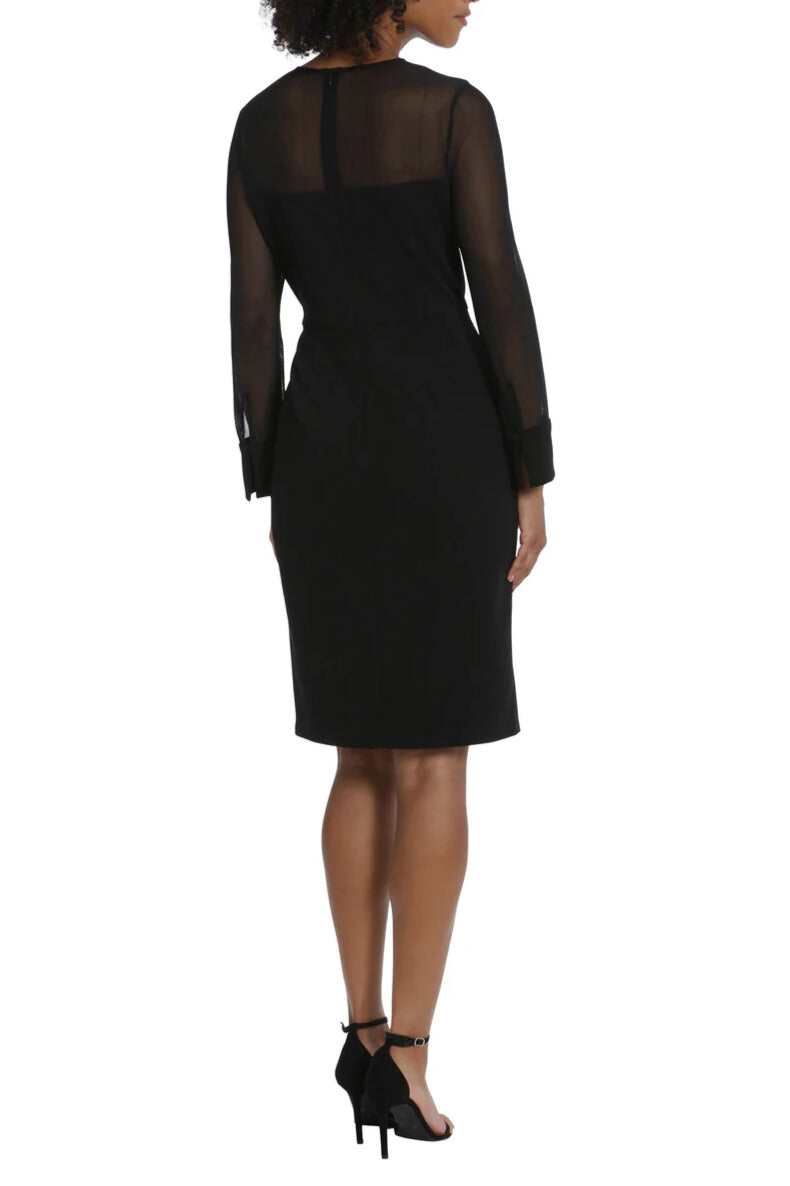 Maggy London Scuba Crepe Illusion Sheath Dress