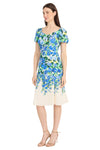 Maggy London Sweetheart Flutter Sleeve Floral Midi Dress G5920M Wholesale
