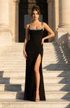 Lace Up Fitted Formal Prom Dress
