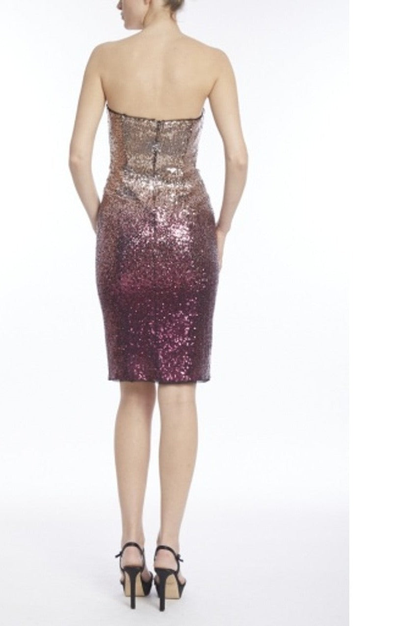 Jewel by Badgley Mischka Strapless Ombre Sequin Mini Dress J0005 Wholesale