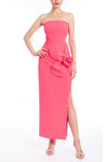 Jewel by Badgley Mischka Strapless 3D Flower Column Gown J0399 Wholesale