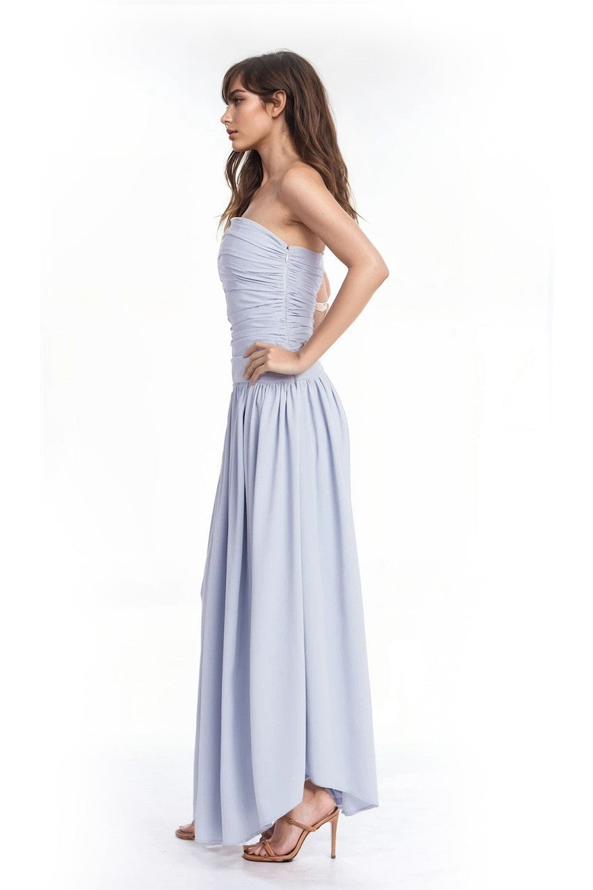 Strapless Drop Waist Gown Jewel by Badgley Mischka J0503