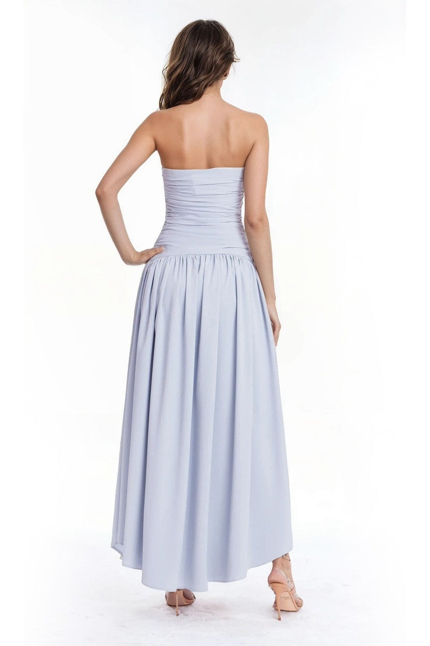 Strapless Drop Waist Gown Jewel by Badgley Mischka J0503