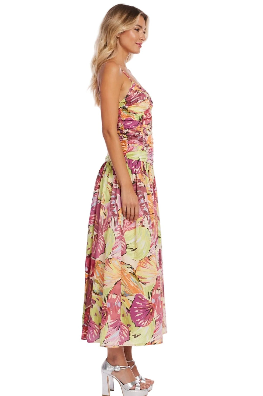 Jewel by Badgley Mischka Printed Spaghetti Strap Cotton Day Dress J0815 Wholesale