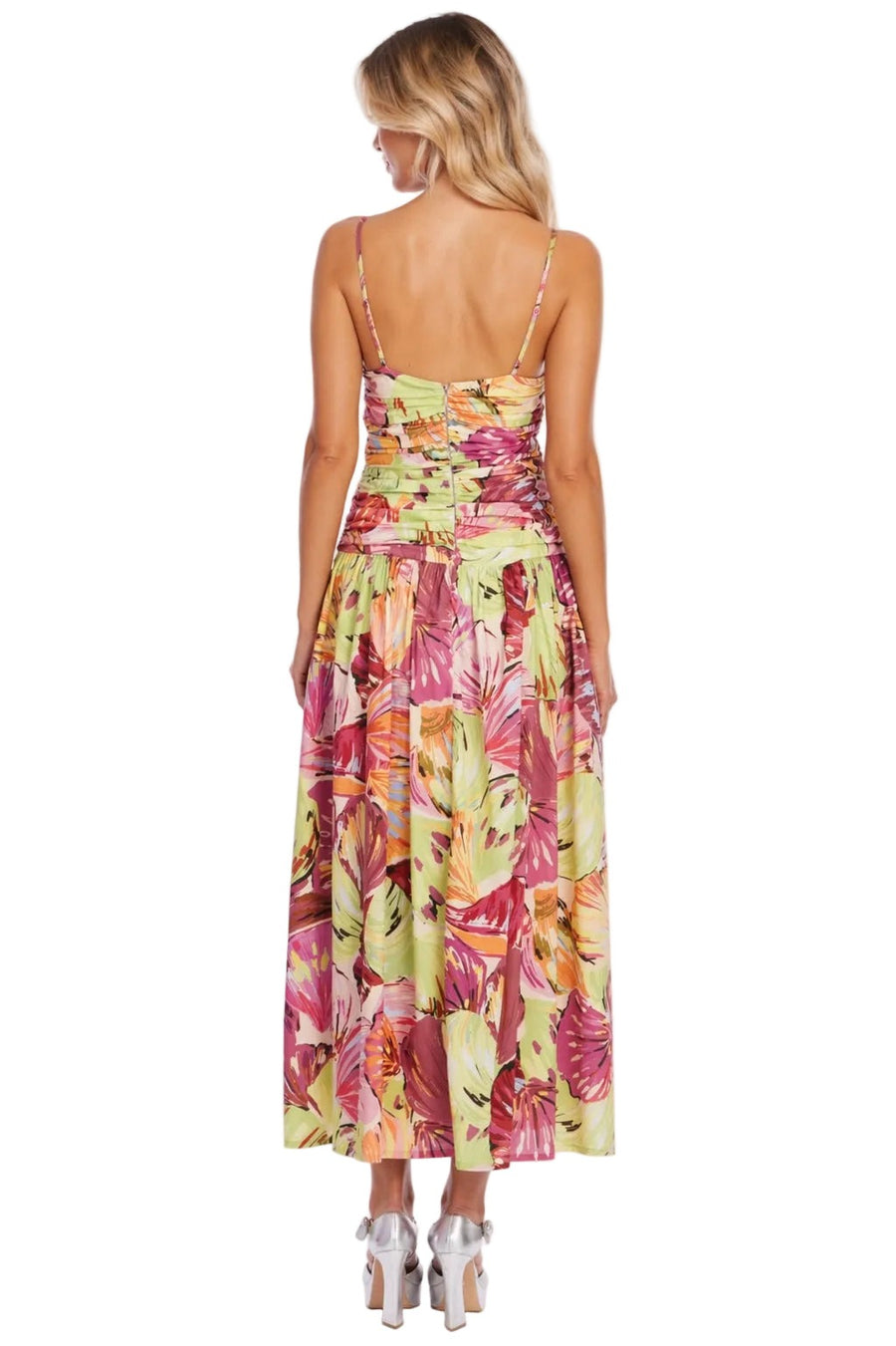 Jewel by Badgley Mischka Printed Spaghetti Strap Cotton Day Dress J0815 Wholesale