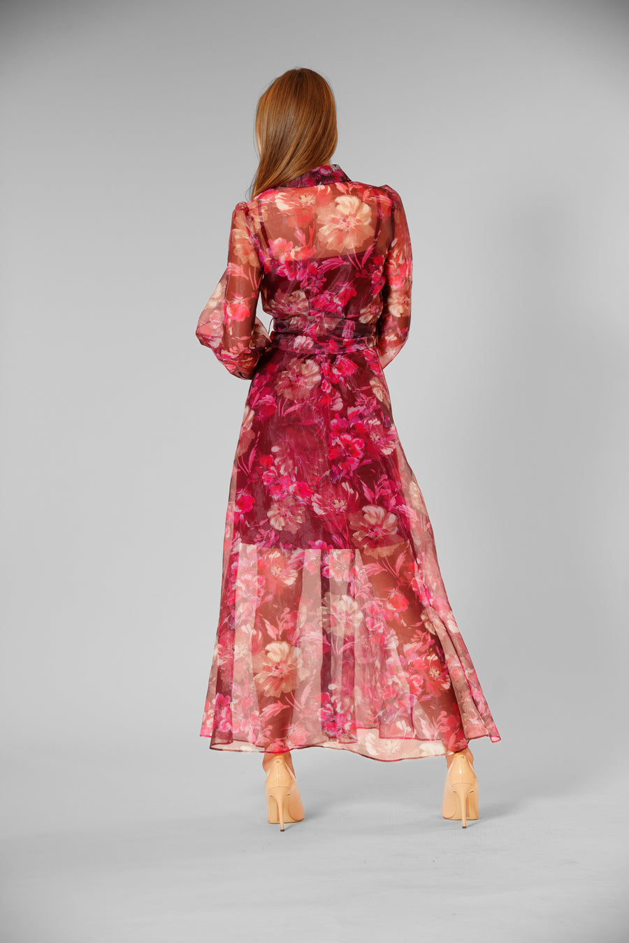 Julia Jordan JJ41164 Burgundy Multi back view