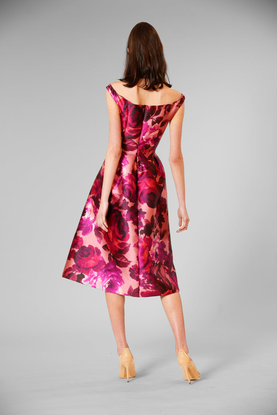 Floral Boat Neck A-Line Evening Dress Julia Jordan JJ41516