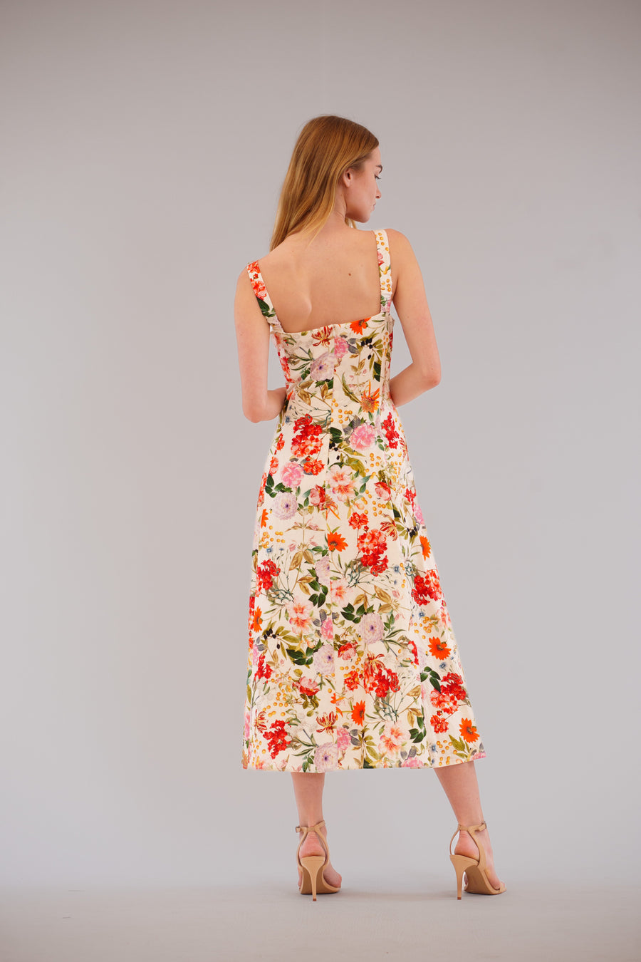 Julia Jordan JJ41629 Ivory Multi back view