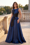 Kos Couture 1376 Long Formal Ball Gown with Statement Bow