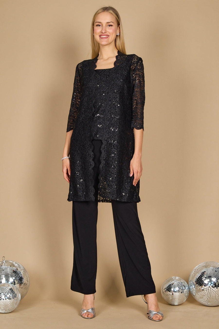 R&M Richards RM1993 Mother of the Bride Long Jacket Pant Suit