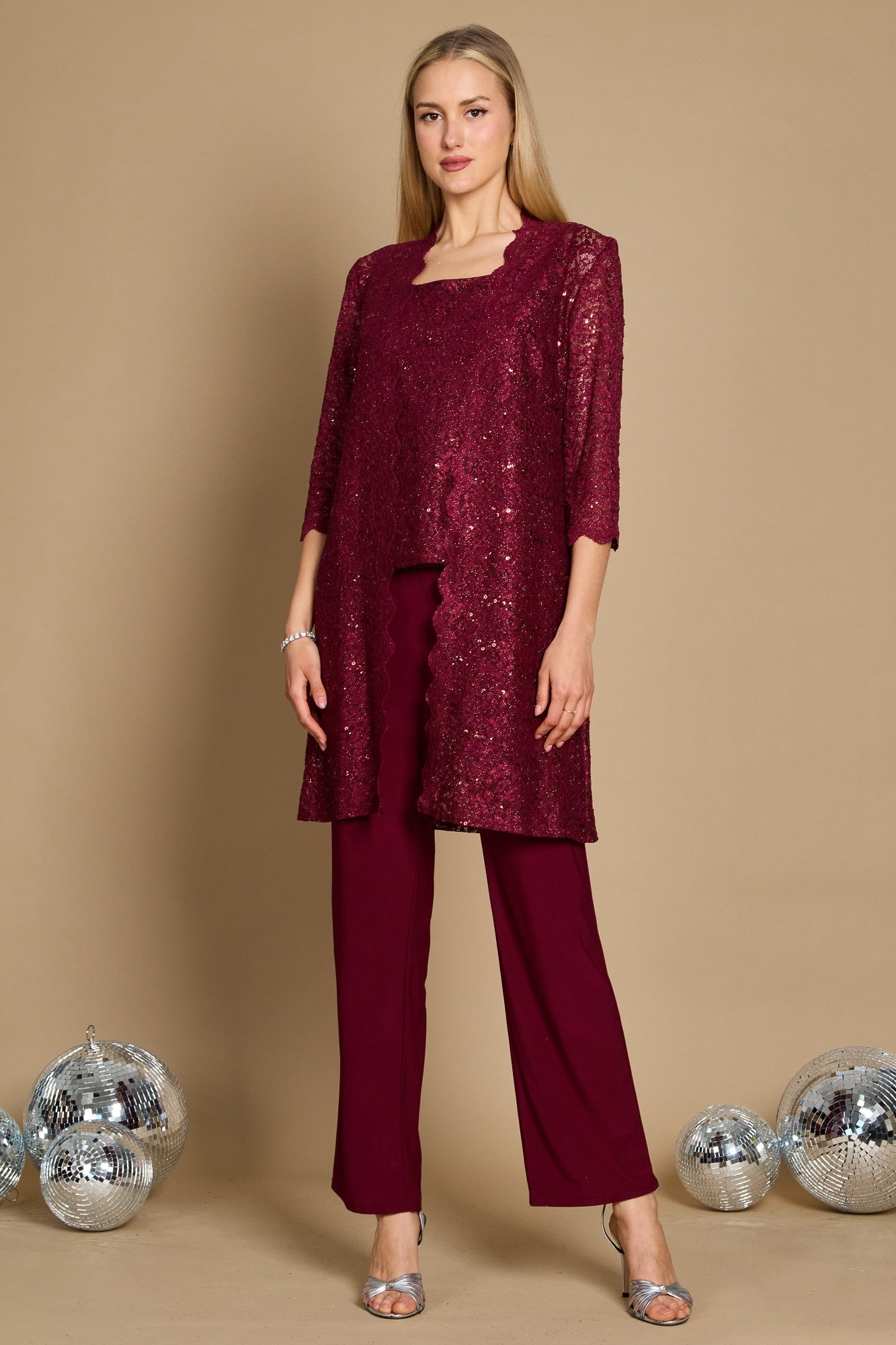 R&M Richards RM1993 Mother of the Bride Long Jacket Pant Suit