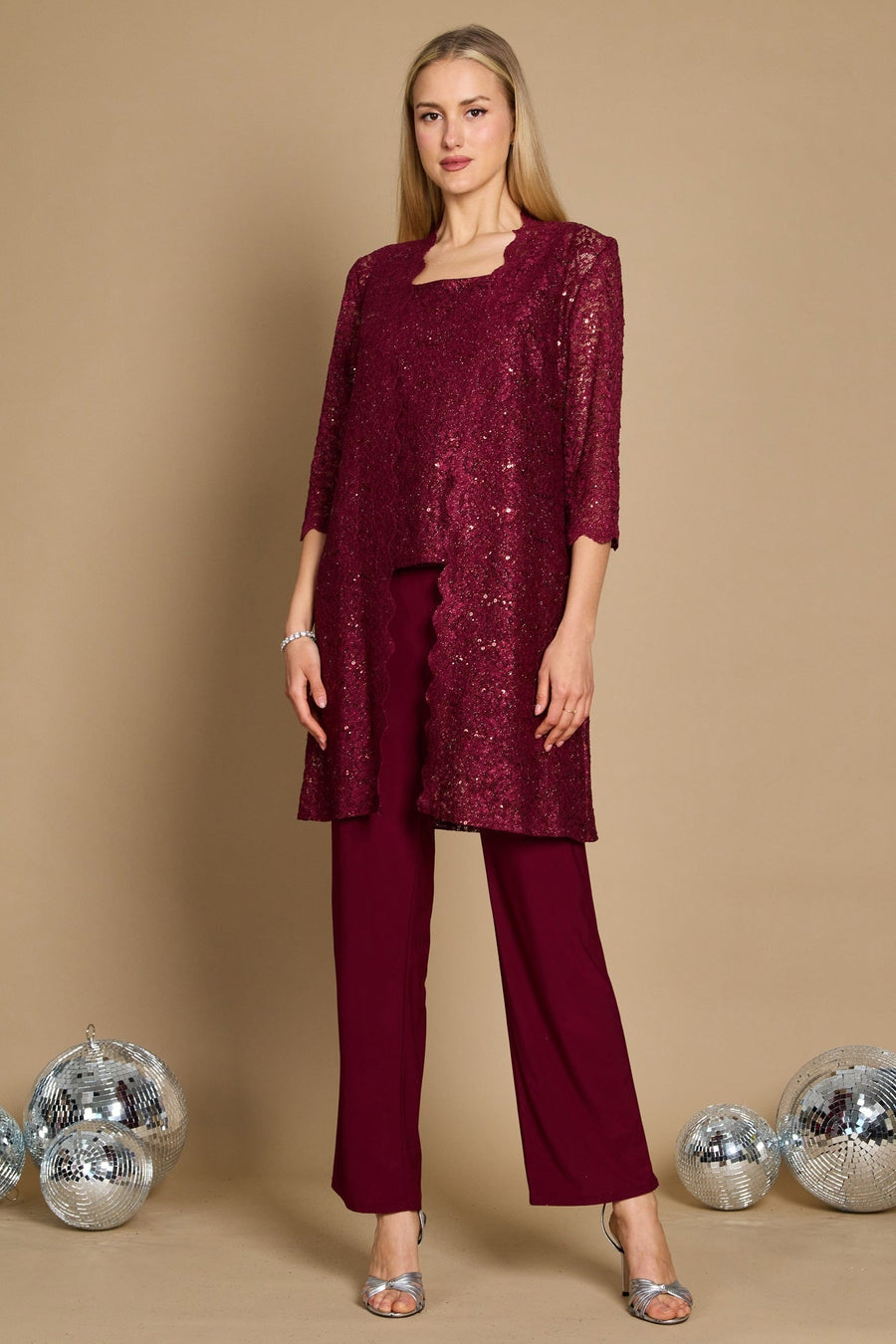 R&M Richards RM1993 Mother of the Bride Long Jacket Pant Suit
