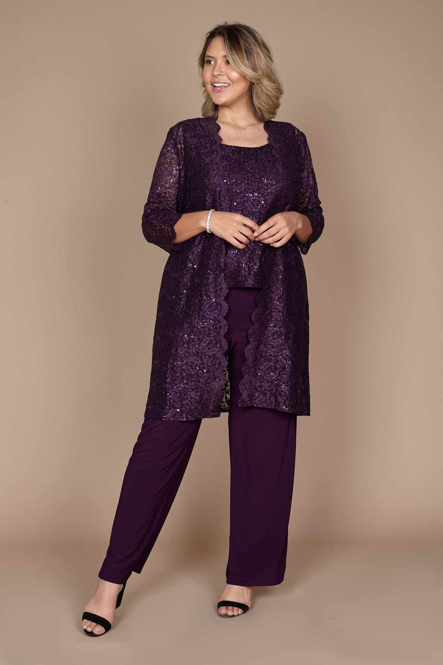 R&M Richards RM1993 Mother of the Bride Long Jacket Pant Suit