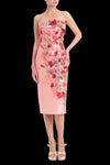 Badgley Mischka Strapless Beaded Floral Sheath Dress SC4592 Wholesale