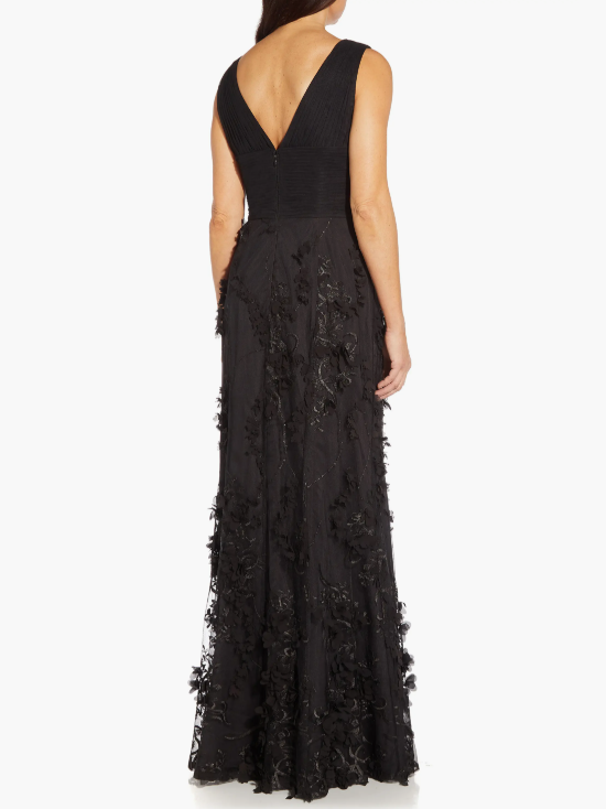 Embroidered Mesh Trumpet Mermaid Gown Aidan Mattox MD1E206707