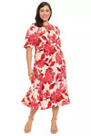 London Times A Line Floral Midi Dress T10260M Wholesale